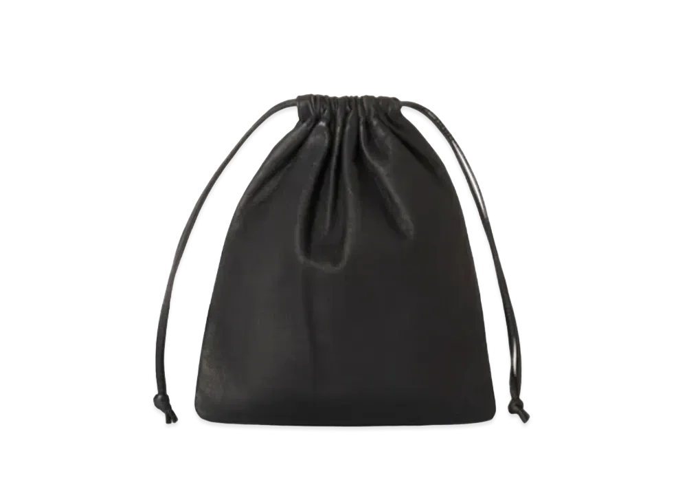 Aeta Double Faced Drawstring Pouch L "Black"