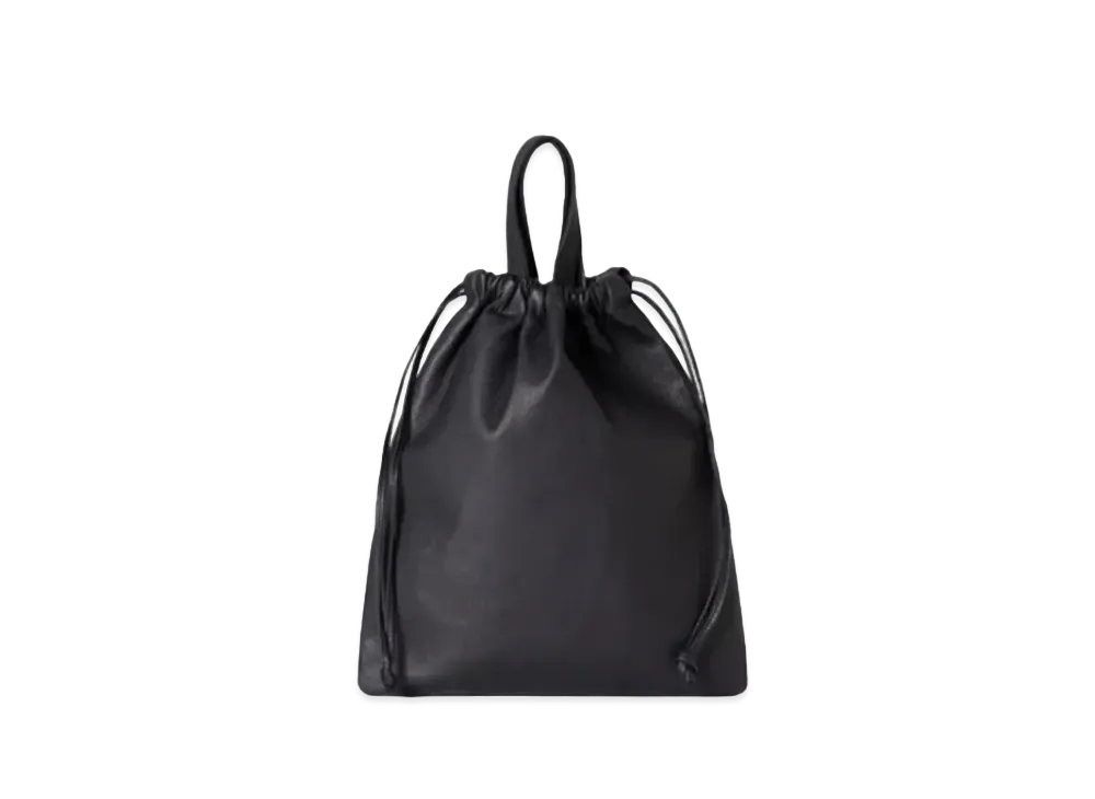 Aeta Double Faced Drawstring Pouch + Handle M "Black"