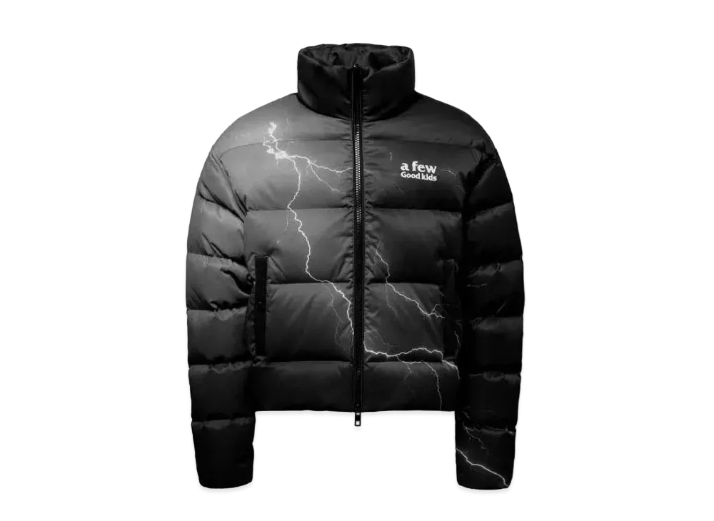 A FEW GOOD KIDS Lighting Puffer Jacket "Black"