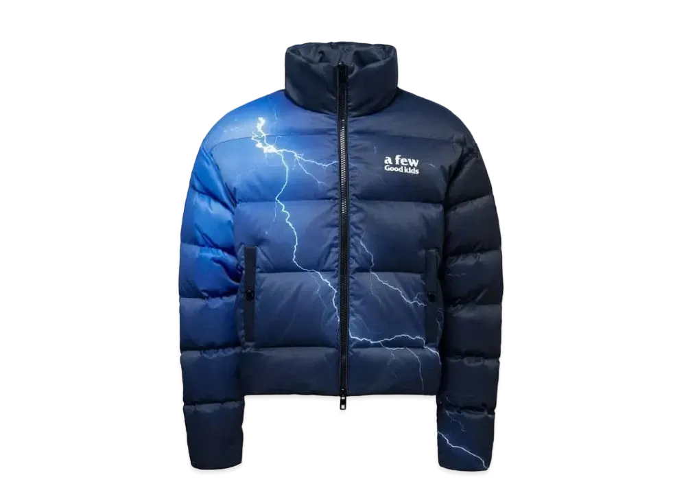 A FEW GOOD KIDS Lighting Puffer Jacket "Blue"