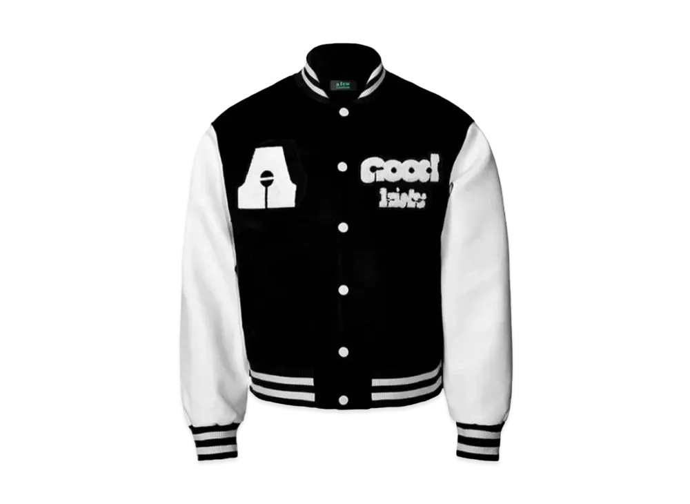 A FEW GOOD KIDS Block Logo Stadium Jacket "Black"