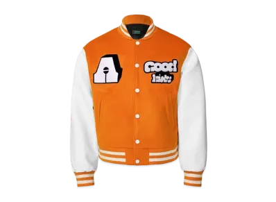 A FEW GOOD KIDS Block Logo Stadium Jacket "Orange"