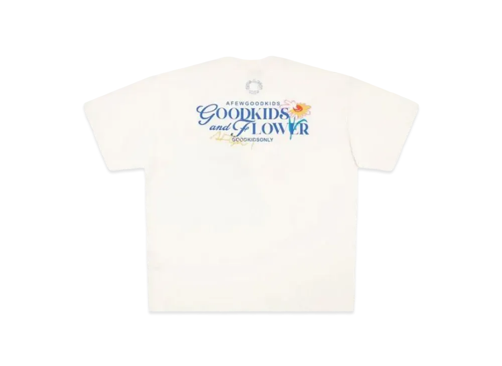 A FEW GOOD KIDS Flower Tee "Off White"