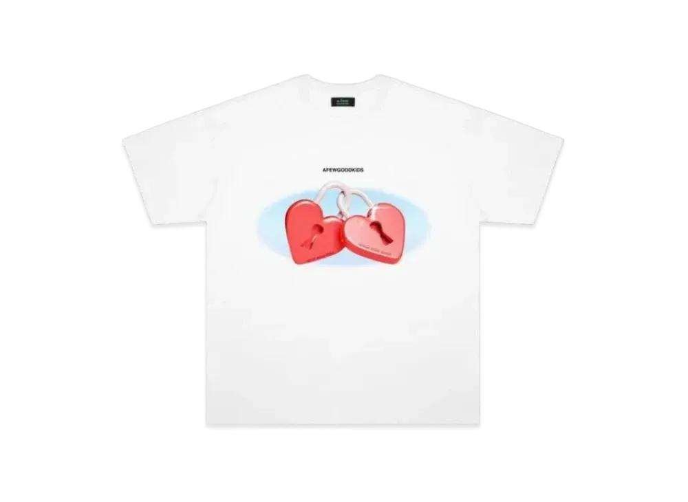 A FEW GOOD KIDS Heart Lock Tee "White"