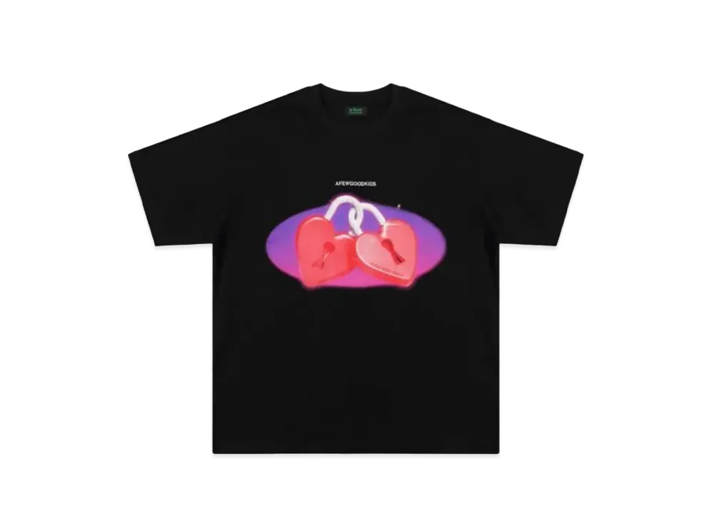 A FEW GOOD KIDS Heart Lock Tee "Black"