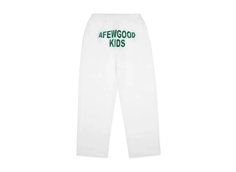 A FEW GOOD KIDS College Sweat Pants "White"