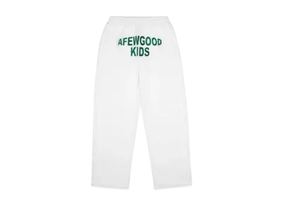 A FEW GOOD KIDS College Sweat Pants "White"