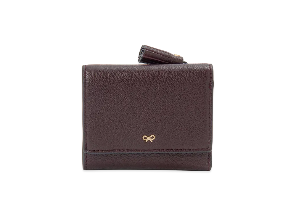 ANYA HINDMARCH Trifold Wallet "Claret Bordeaux"