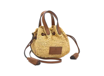 ANYA HINDMARCH Women's Small Drawstring Tote Handbag (with shoulder strap) "Natural"