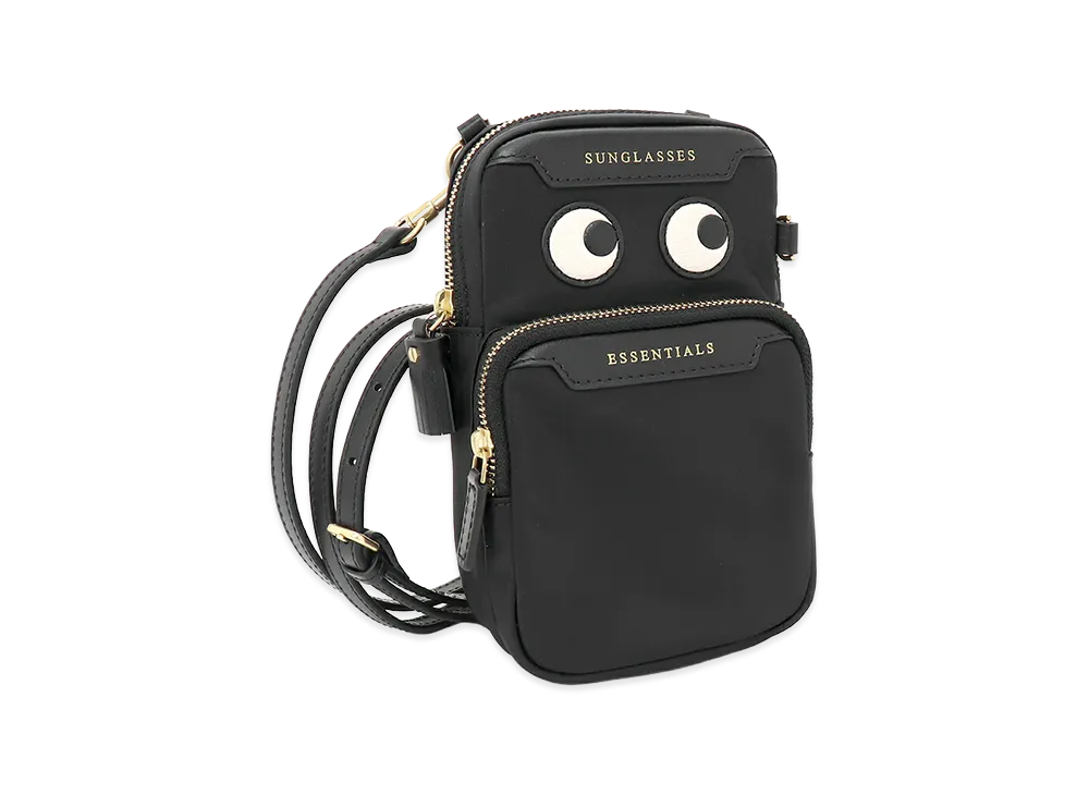 ANYA HINDMARCH Women's Eyes Essentials Crossbody Shoulder Bag Pouch "Black"