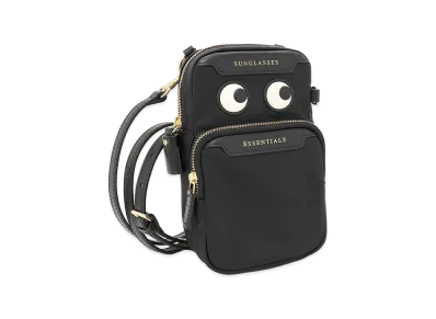 ANYA HINDMARCH Women's Eyes Essentials Crossbody Shoulder Bag Pouch "Black"