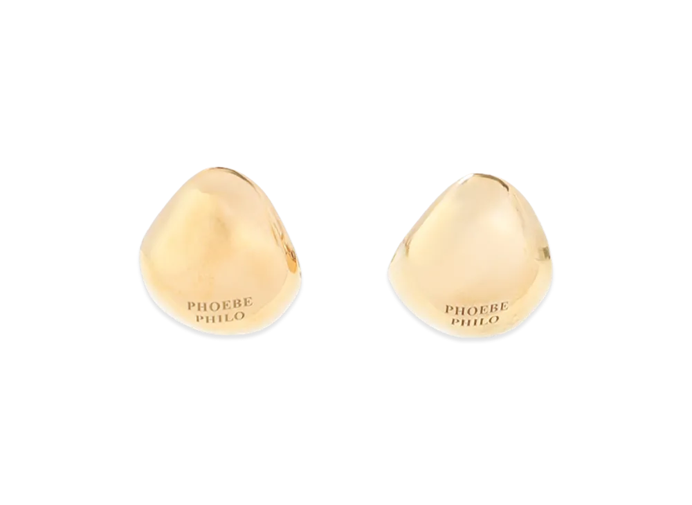 PHOEBE PHILO Pebble Studded Earrings "Gold"