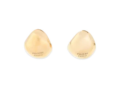 PHOEBE PHILO Pebble Studded Earrings "Gold"