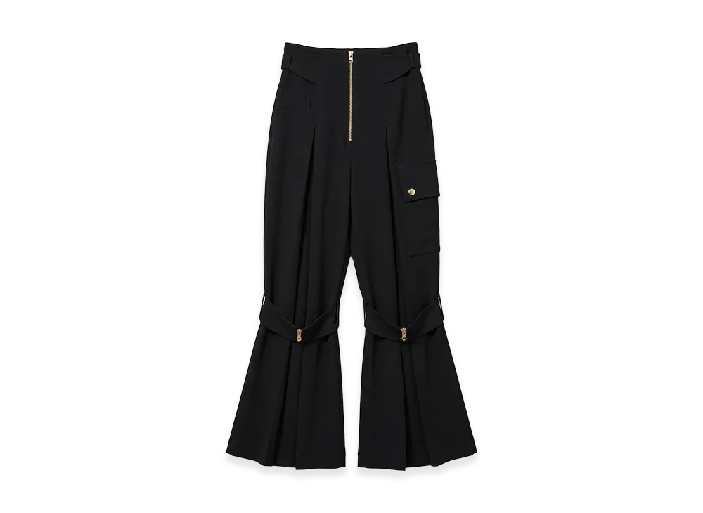 AKIKOAOKI Women's Front Zip Bondage Pants "Black"