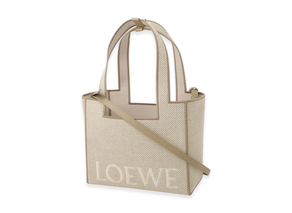 LOEWE Font Tote Medium Bag "Ecru"