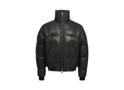 Alexander McQUEEN Leather Puffer Jacket "Black"