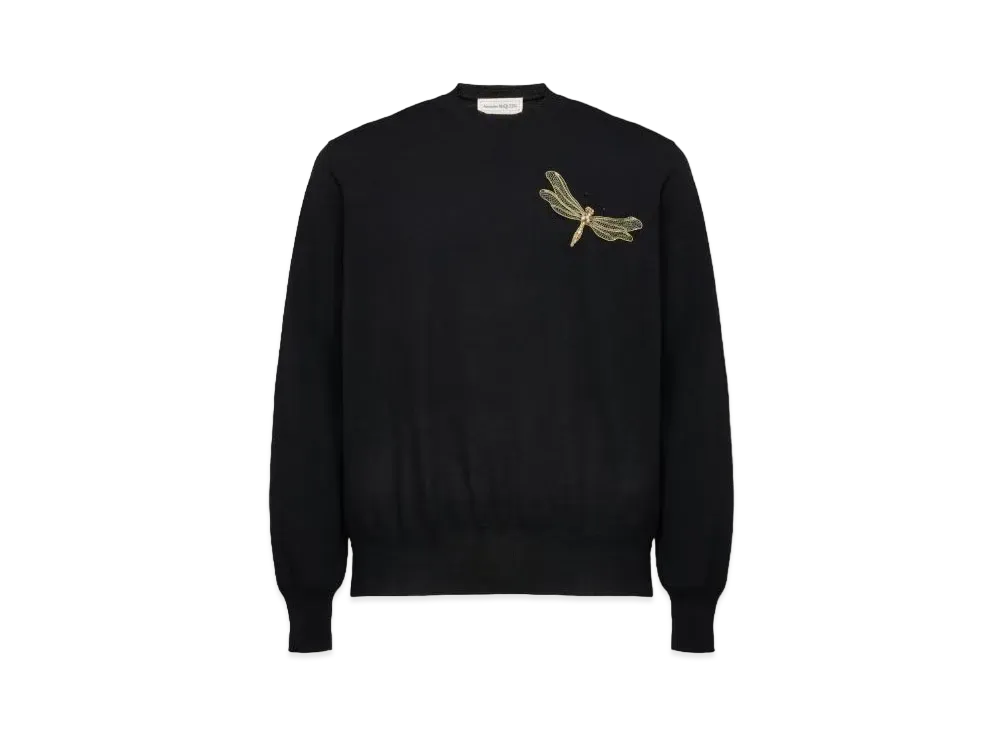 Alexander McQUEEN Dragonfly Applique Jumper "Black"