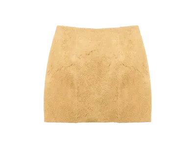 Alexander McQUEEN Suede Miniskirt "Sand"
