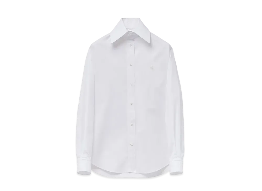 Alexander McQUEEN Embroidered Skull Shirt "OpticalWhite"