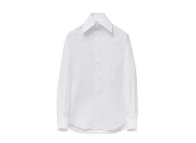 Alexander McQUEEN Embroidered Skull Shirt "OpticalWhite"