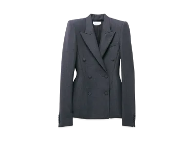 Alexander McQUEEN Prince Of Wales Double-Breasted Jacket "Black/DarkGray"