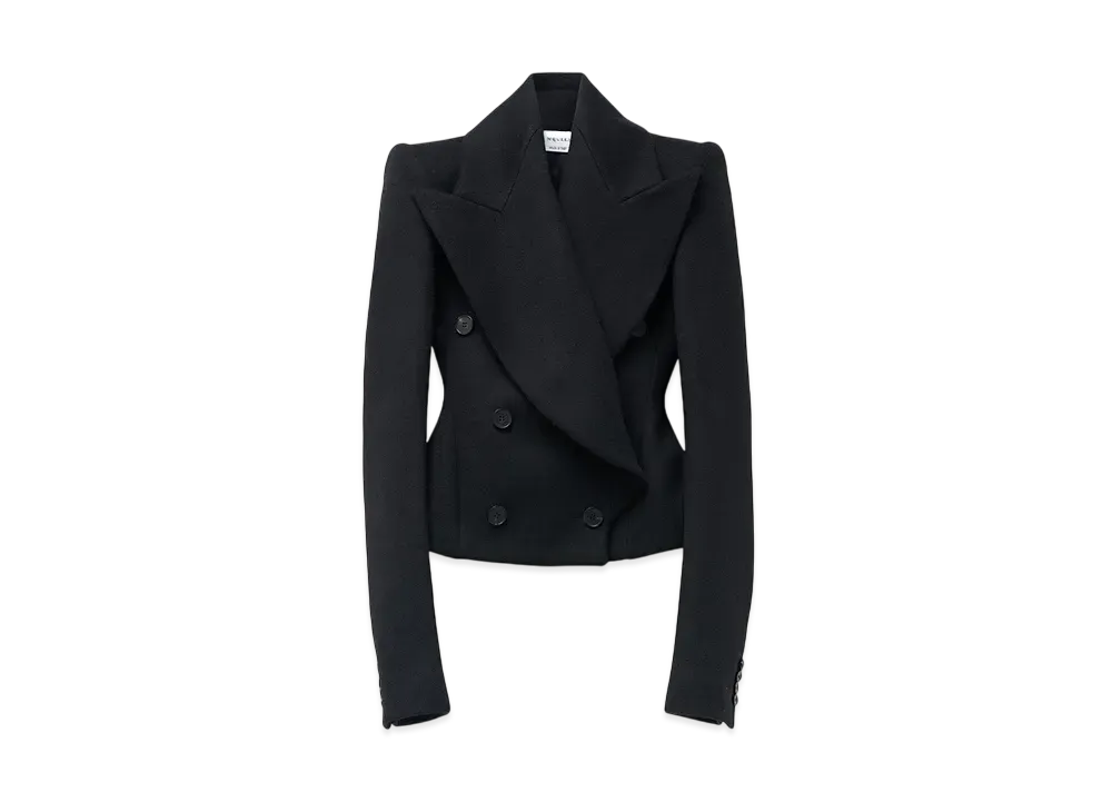 Alexander McQUEEN Oversized Lapel Pea Coat "Black"