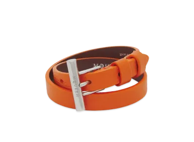 Alexander McQUEEN T-Bar Double Wrap Bracelet "Orange"