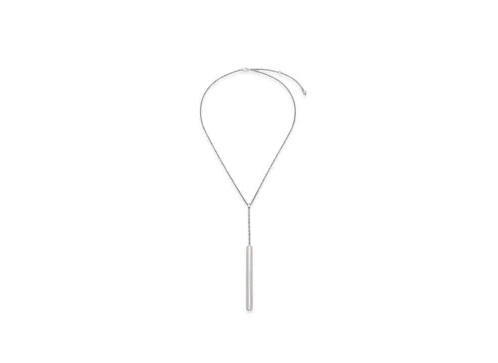 Alexander McQUEEN T-Bar Chain Necklace "Palladium"