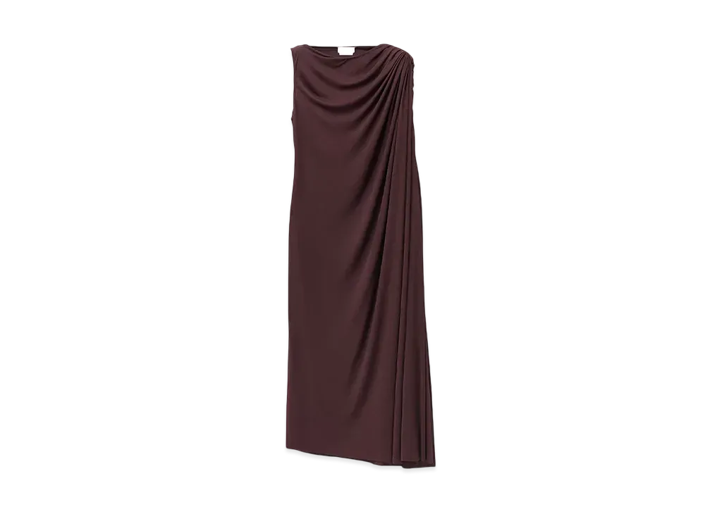 Alexander McQUEEN Draped Midi Dress "Burgundy"