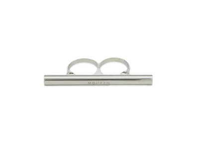 Alexander McQUEEN T Bar Double Ring "Palladium"