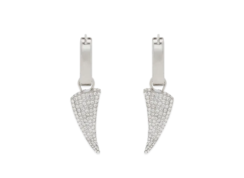 Alexander McQUEEN Tiger Claw Jeweled Earrings "Palladium"