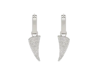 Alexander McQUEEN Tiger Claw Jeweled Earrings "Palladium"