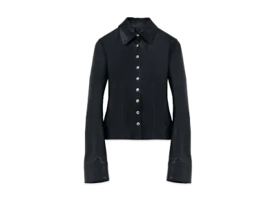 Alexander McQUEEN Leather Shirt "Black"