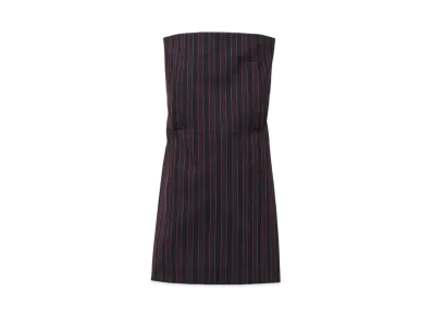 Alexander McQUEEN Pinstripe Mini Dress "BlackBurgundy"