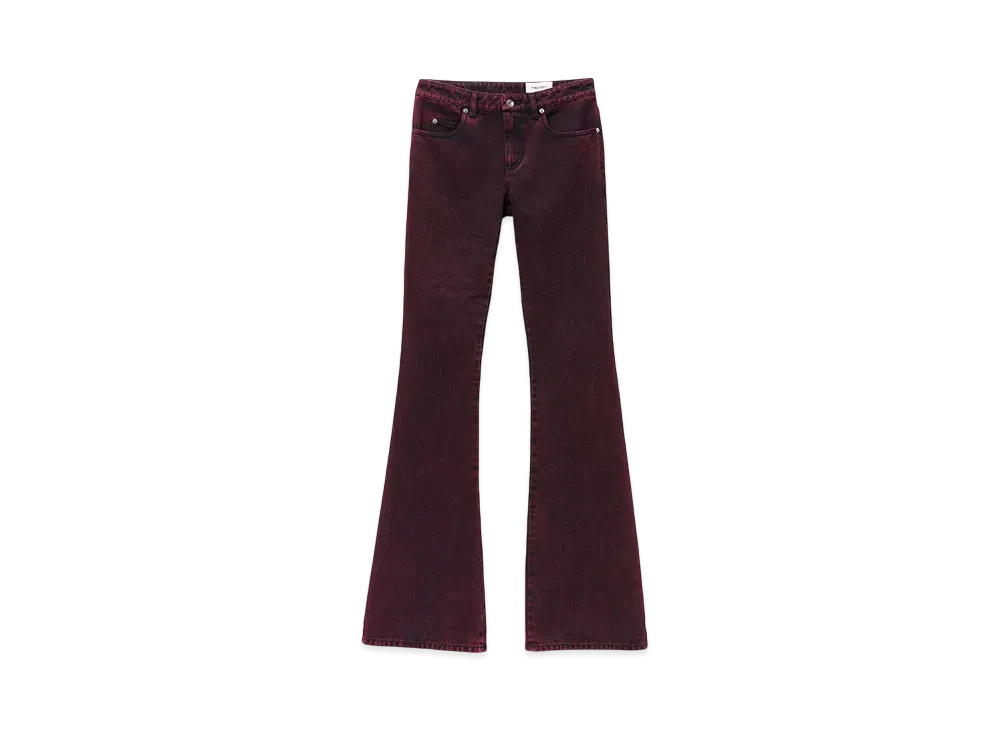 Alexander McQUEEN Overdyed Bootcut Jeans "Bordeaux"