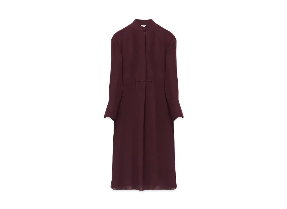 Alexander McQUEEN Georgette Shirt Dress "Bordeaux"