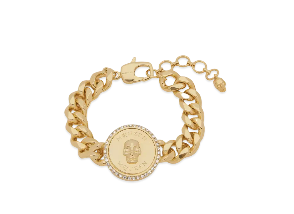 Alexander McQUEEN Sovereign Skull Bracelet "Gold"
