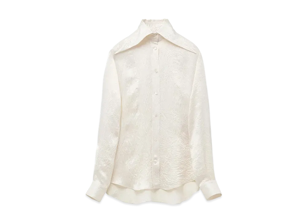 Alexander McQUEEN Exaggerated Collar Shirt "Oyster"