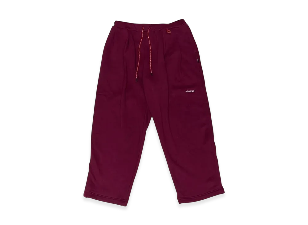 ALOUND Side Zip Sweat Pants "Burgundy"