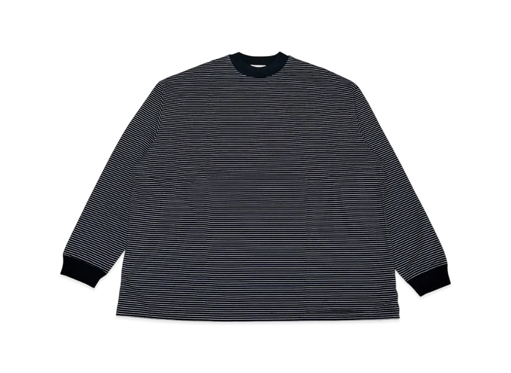 ALOUND Striped Oversize Longsleeve Tee "Black"