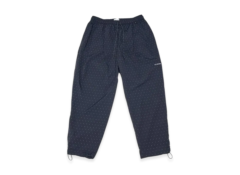 ALOUND Dot Tapered Nylon Pants "Black"