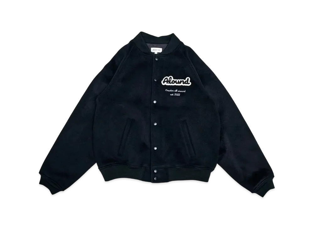 ALOUND Wool Versity Jacket "Black"
