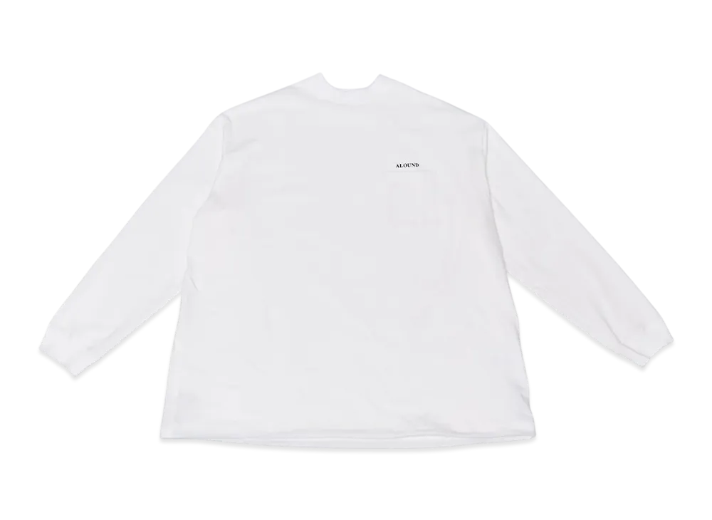 ALOUND Oversize L/S Pocket Tee "White"
