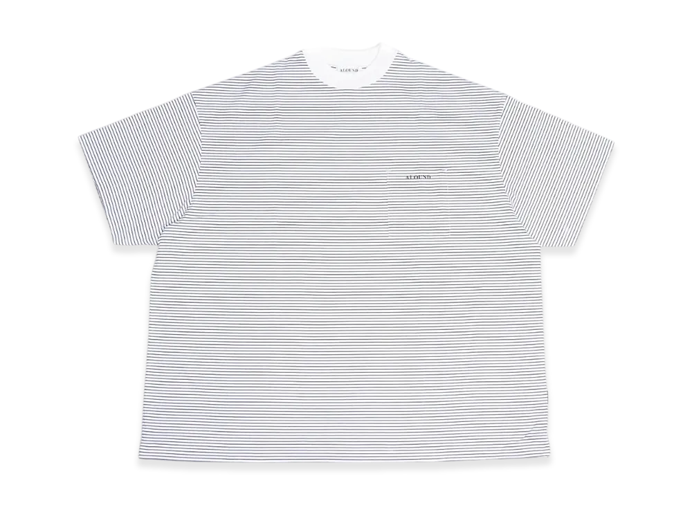 ALOUND Oversized Pocket Tee "White/Navy"
