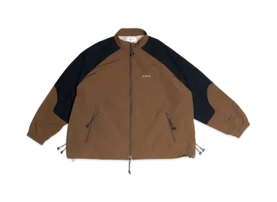 ALOUND Wide Nylon Track Jacket "Brown/Black"
