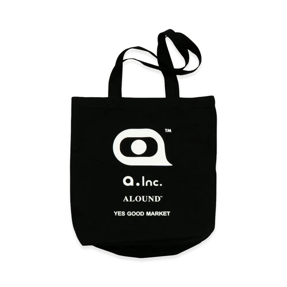 ALOUND x a.INC. YES GOOD MARKET Limited Tote Bag "Black"
