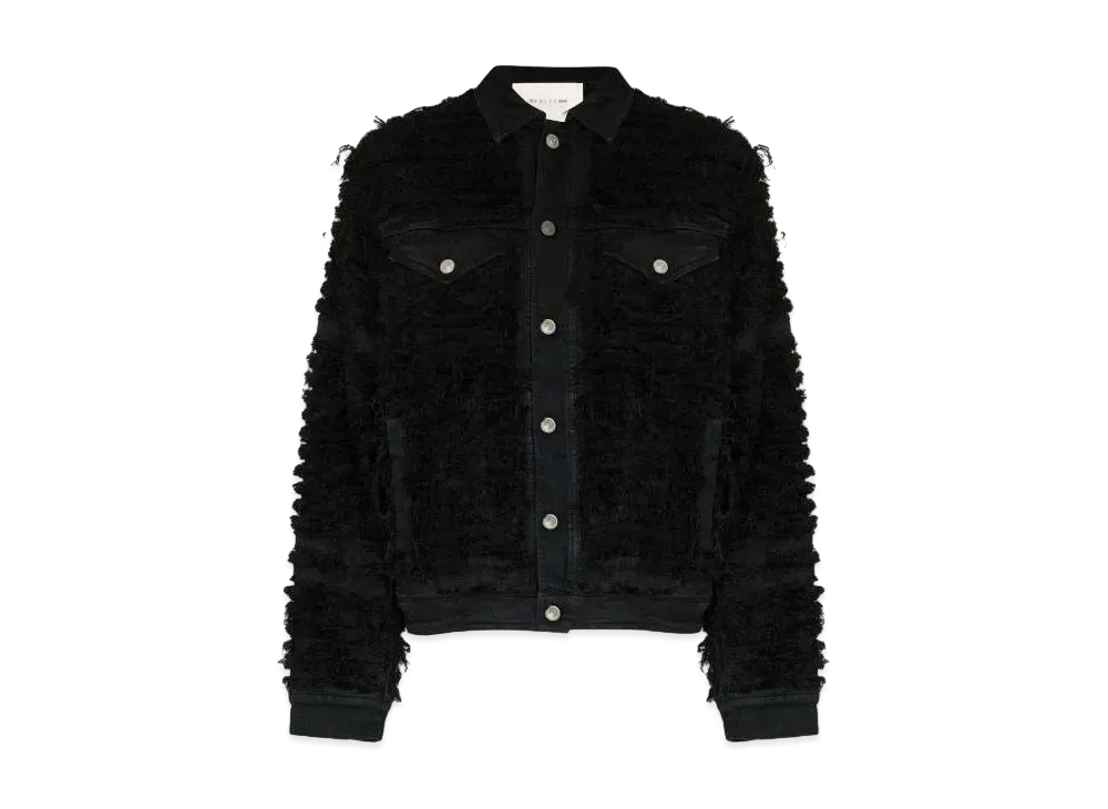1017 ALYX 9SM X Blackmeans Distressed Denim Jacket "Black"