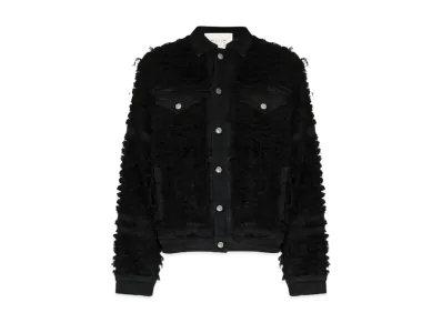 1017 ALYX 9SM X Blackmeans Distressed Denim Jacket "Black"