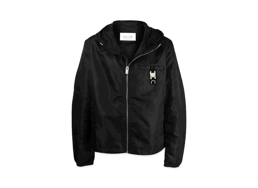 1017 ALYX 9SM Buckle-Detail Zip-Up Hooded Jacket "Black"