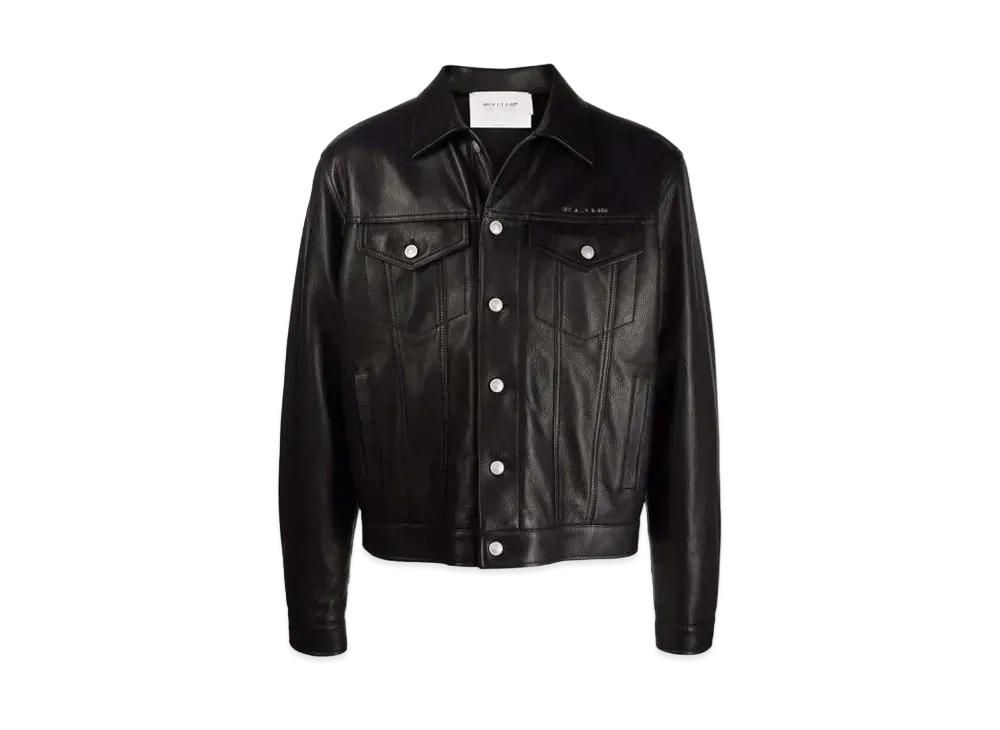 1017 ALYX 9SM Button Down Leather Jacket "Black"